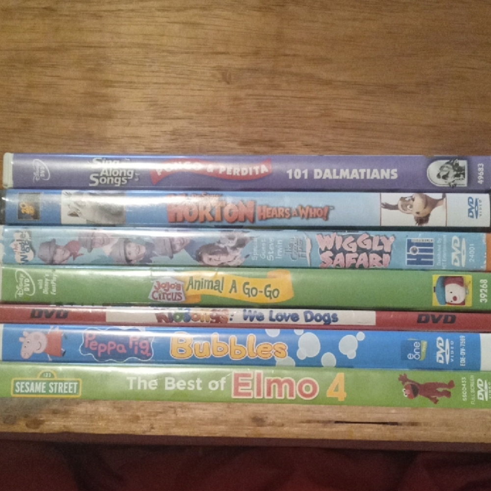 Set Of 7 Kids DVDs